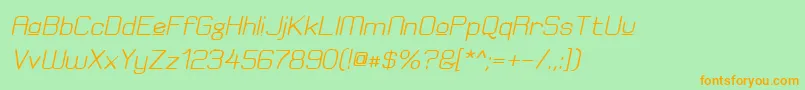 ElgethyEstUpperBoldOblique Font – Orange Fonts on Green Background