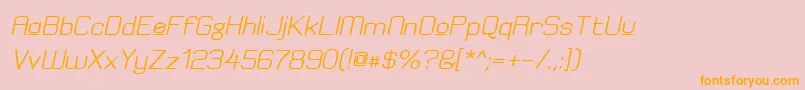 ElgethyEstUpperBoldOblique Font – Orange Fonts on Pink Background