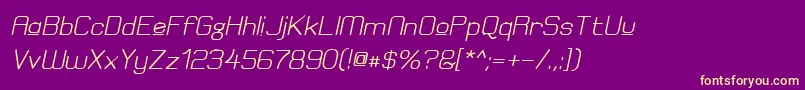 ElgethyEstUpperBoldOblique Font – Yellow Fonts on Purple Background