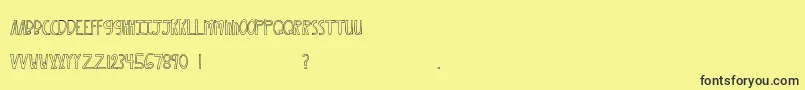 MtfXoxovo2 Font – Black Fonts on Yellow Background