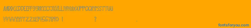 MtfXoxovo2 Font – Blue Fonts on Orange Background