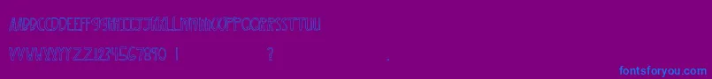 フォントMtfXoxovo2 – 紫色の背景に青い文字