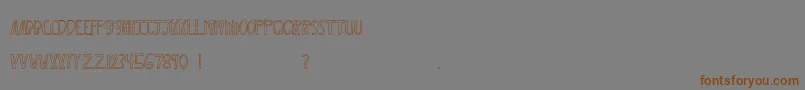 MtfXoxovo2 Font – Brown Fonts on Gray Background