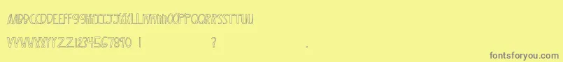MtfXoxovo2 Font – Gray Fonts on Yellow Background