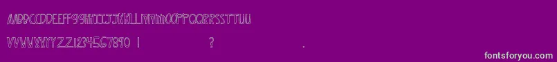 MtfXoxovo2 Font – Green Fonts on Purple Background