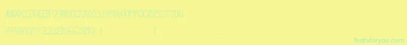 MtfXoxovo2 Font – Green Fonts on Yellow Background