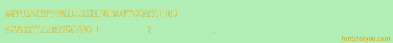 MtfXoxovo2 Font – Orange Fonts on Green Background
