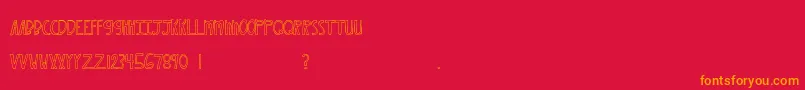 MtfXoxovo2 Font – Orange Fonts on Red Background