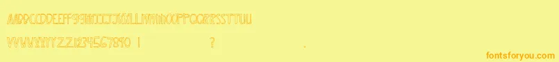 MtfXoxovo2 Font – Orange Fonts on Yellow Background