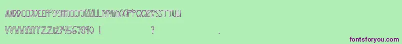 MtfXoxovo2 Font – Purple Fonts on Green Background