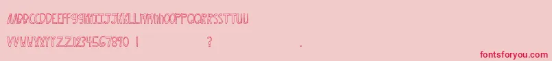 MtfXoxovo2 Font – Red Fonts on Pink Background
