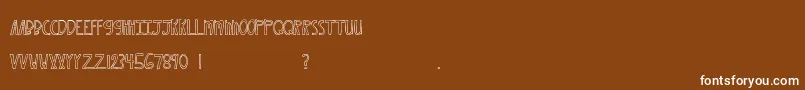 MtfXoxovo2 Font – White Fonts on Brown Background