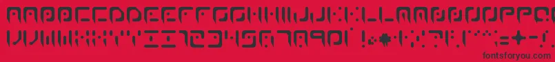 WaningMoon Font – Black Fonts on Red Background