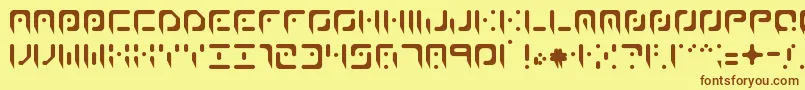 Police WaningMoon – polices brunes sur fond jaune
