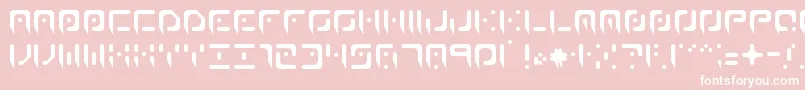 WaningMoon-fontti – valkoiset fontit vaaleanpunaisella taustalla
