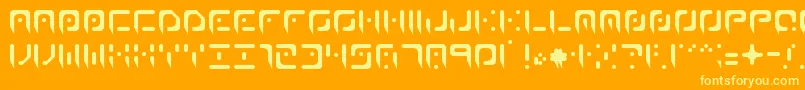 フォントWaningMoon – オレンジの背景に黄色の文字