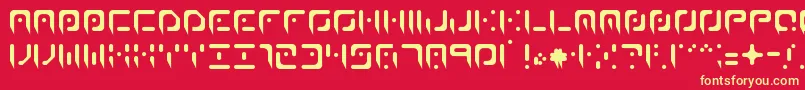 フォントWaningMoon – 黄色の文字、赤い背景