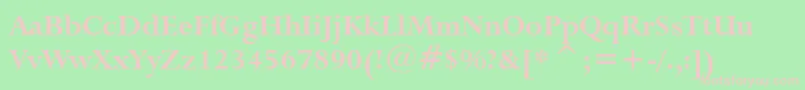 Lapidary333BoldBt Font – Pink Fonts on Green Background