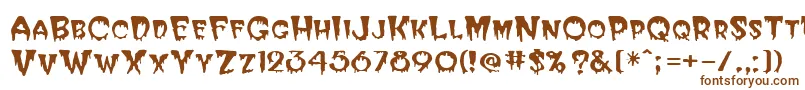 HalloweenRegular Font – Brown Fonts on White Background