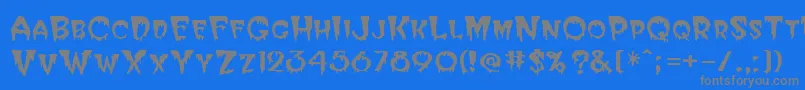 HalloweenRegular Font – Gray Fonts on Blue Background