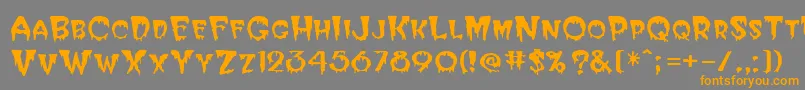 HalloweenRegular Font – Orange Fonts on Gray Background