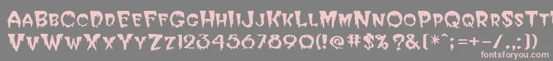 HalloweenRegular Font – Pink Fonts on Gray Background