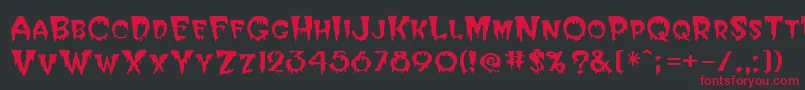 フォントHalloweenRegular – 黒い背景に赤い文字