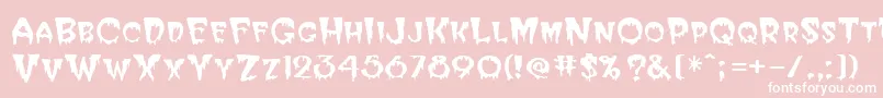 HalloweenRegular Font – White Fonts on Pink Background