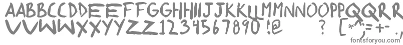 ShonenpunkCustom-Schriftart – Graue Schriften auf weißem Hintergrund