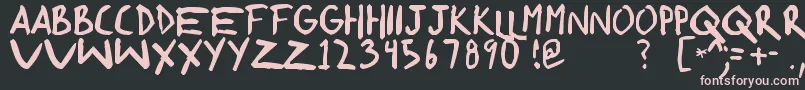 ShonenpunkCustom Font – Pink Fonts on Black Background