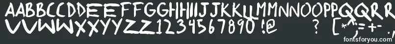 Шрифт ShonenpunkCustom – белые шрифты