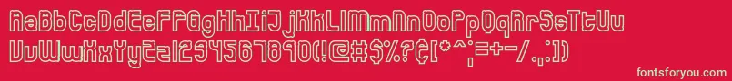 フォントBumpedBrk – 赤い背景に緑の文字