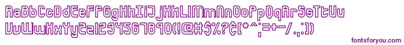 フォントBumpedBrk – 白い背景に紫のフォント