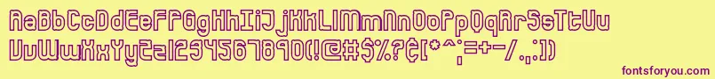 BumpedBrk Font – Purple Fonts on Yellow Background