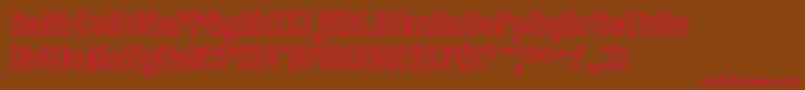BumpedBrk Font – Red Fonts on Brown Background