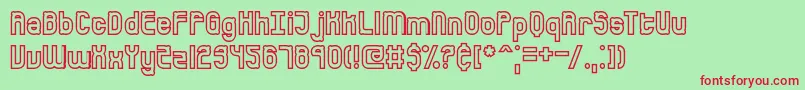 BumpedBrk Font – Red Fonts on Green Background