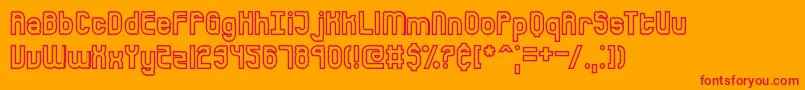 BumpedBrk Font – Red Fonts on Orange Background