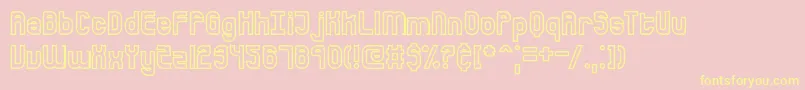 BumpedBrk Font – Yellow Fonts on Pink Background