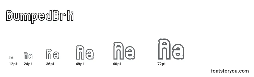 Größen der Schriftart BumpedBrk