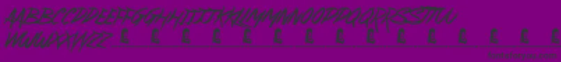 SuburbanLegends Font – Black Fonts on Purple Background