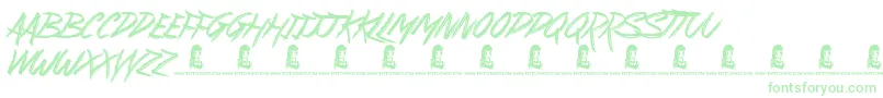 Fonte SuburbanLegends – fontes verdes em um fundo branco