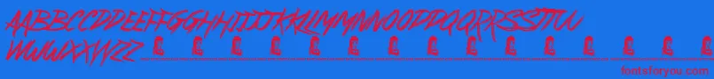 Police SuburbanLegends – polices rouges sur fond bleu