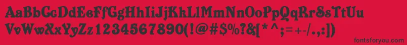 Belshaw Font – Black Fonts on Red Background