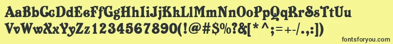 Belshaw Font – Black Fonts on Yellow Background