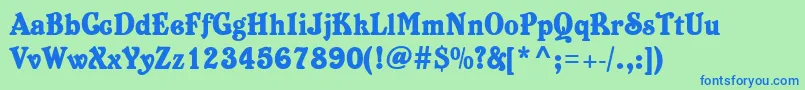 More about Belshaw Font Belshaw Font – Blue Fonts on Green Background