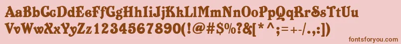 Lisätietoja Belshaw-fontista Belshaw-fontti – ruskeat fontit vaaleanpunaisella taustalla
