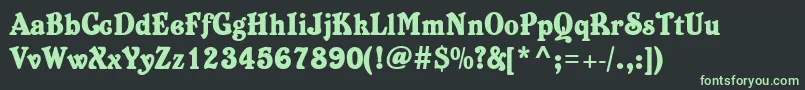 Belshaw Font – Green Fonts on Black Background