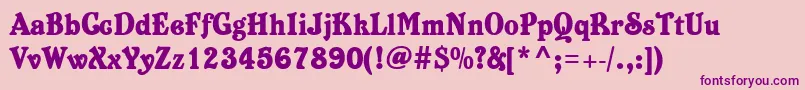 Belshaw Font – Purple Fonts on Pink Background