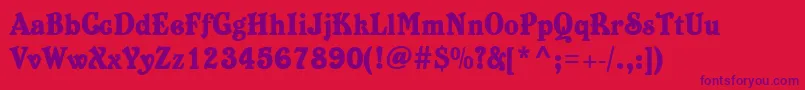 Belshaw Font – Purple Fonts on Red Background
