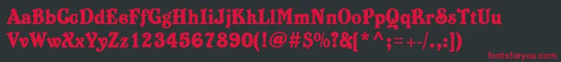 Belshaw Font – Red Fonts on Black Background